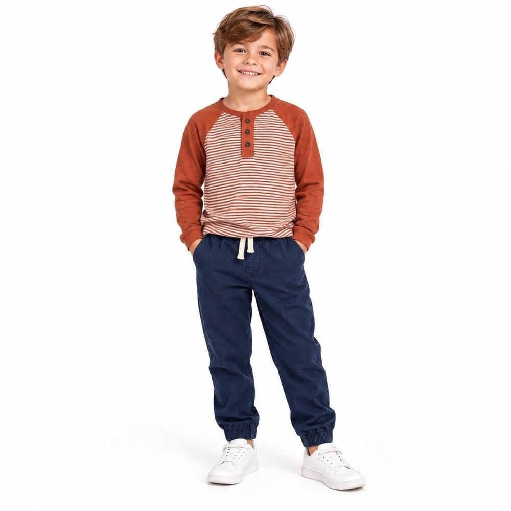 Cat & Jack Boys 6/7 The Children’s Place 7 Fall Outfit Henley Jogger Set